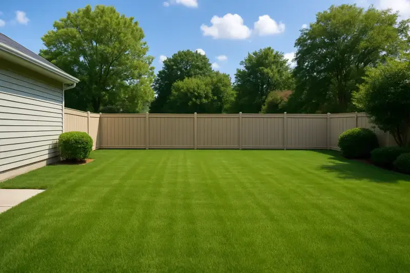 Clean yard after professional dog waste removal