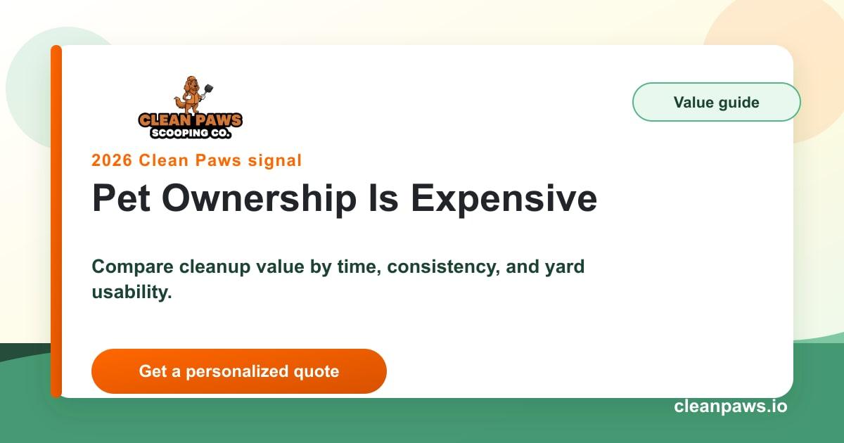 Pet ownership affordability and pooper scooper value guide from Clean Paws